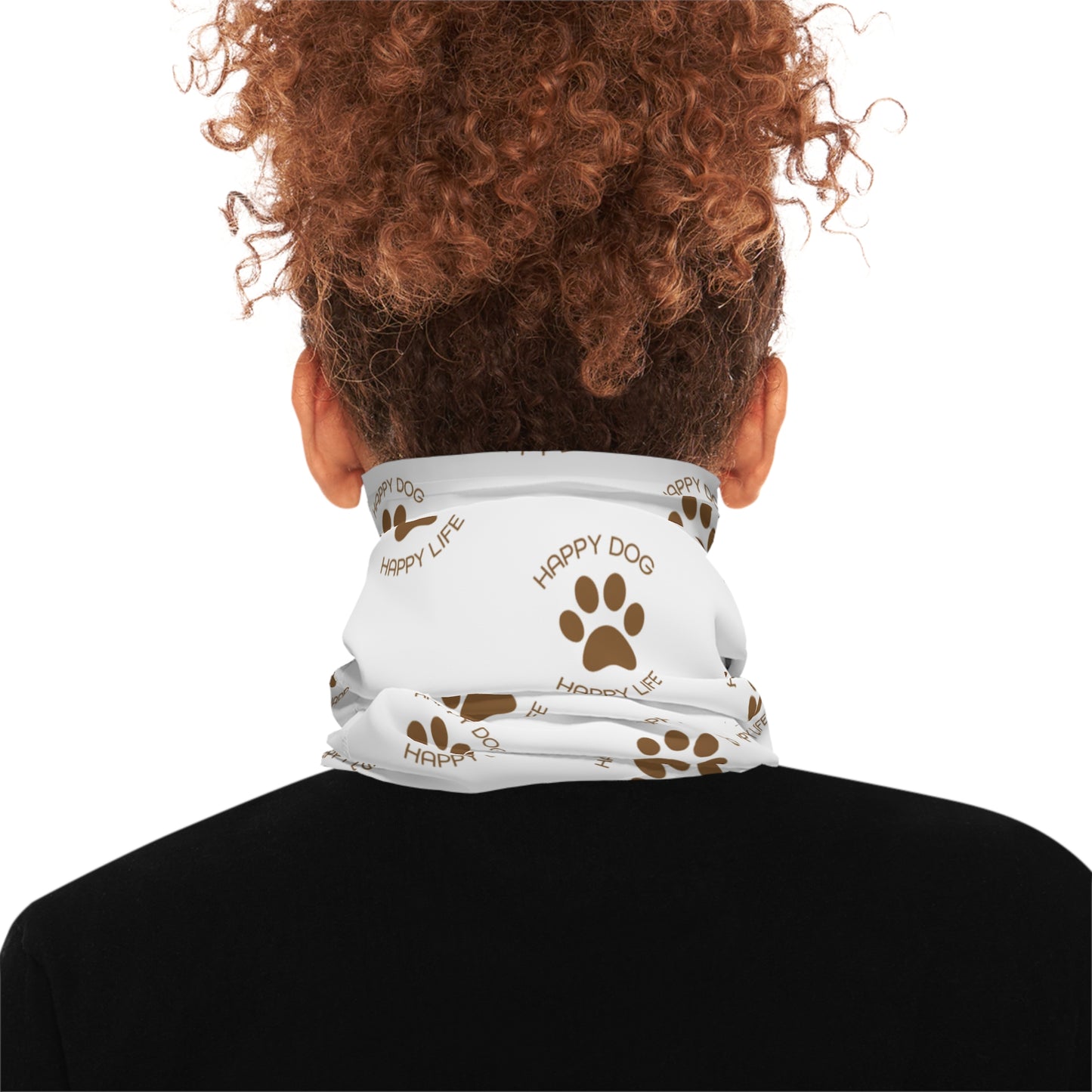 Dog Addict Paw Print Neck Gaiter — Midweight Face & Neck Covering