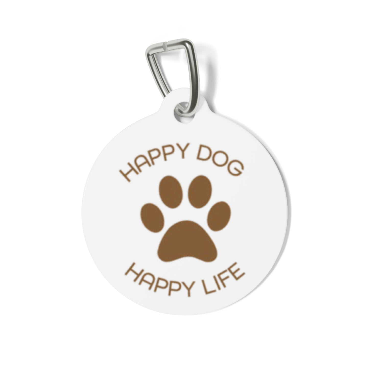 Pet Tag — Round Paw Print ID Tag